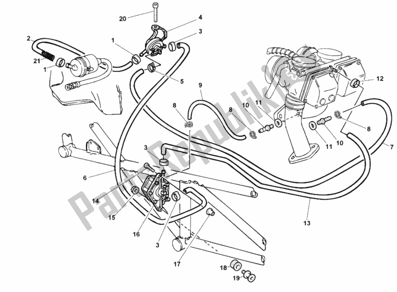Alle onderdelen voor de Benzine Pomp van de Ducati Monster 600 Dark 1999